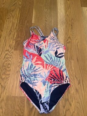 Athleta Girl Tropical Leaf One-Piece Swimsuit